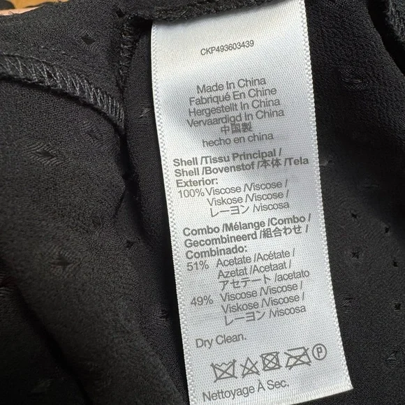 Madewell Black Whimsical Boho Textured Long Sleeve Dress - Picture 5 of 5